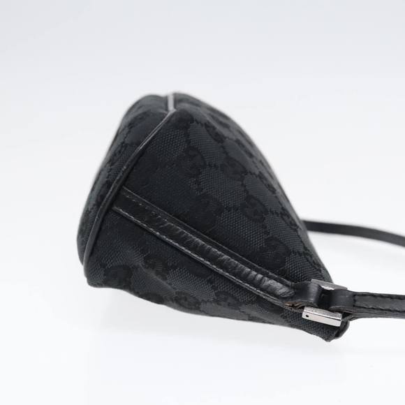 GUCCI GG Canvas Accessory Pouch Black Silver 039 1103 Auth 92636 - Picture 3 of 16